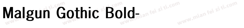 Malgun Gothic Bold字体转换